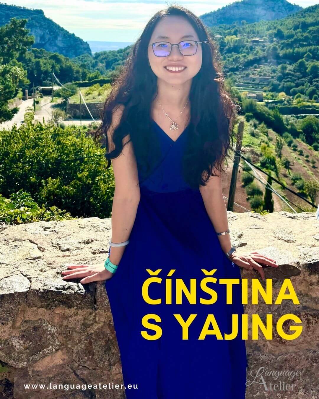 Rodilá lektorka čínštiny Yajing ve škole Language Atelier